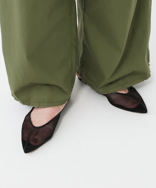 CORSO ROMA，9（コルソローマ）の「【CORSO ROMA 9】チュールパンプス（パンプス・レディース・ベージュ/ブラック・36/38/37）」の4枚目の写真