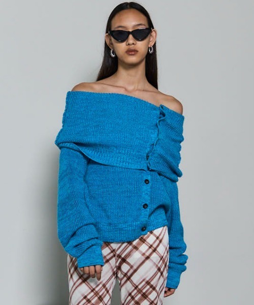 25AW PRE-ORDER】Multiway Off Shoulder Knit Pullover/マルチ