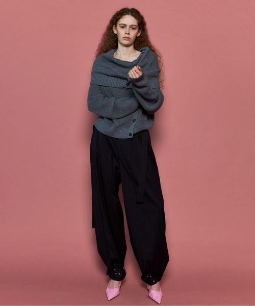 25AW PRE-ORDER】Multiway Off Shoulder Knit Pullover/マルチ