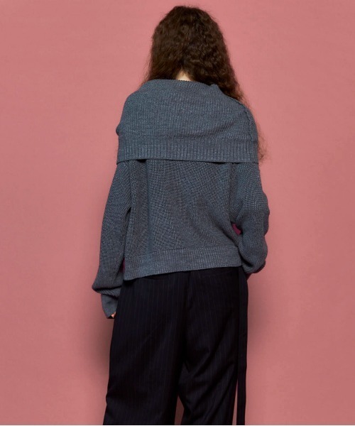 MAISON SPECIAL(メゾンスペシャル)の「Multiway Off Shoulder Knit Pullover/マルチウェイオフショルニットプルオーバー(ニット/セーター・レディース・グレー/ブルー/ブラック・FREE)」の9枚目の写真