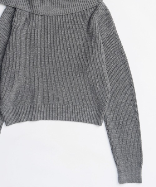 25AW PRE-ORDER】Multiway Off Shoulder Knit Pullover/マルチ