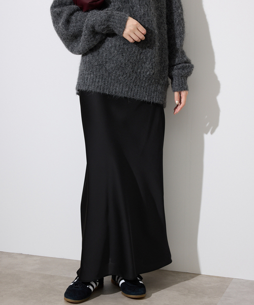 スローブイエナ　サテンナロースカート サイズ38 セール】サテンナロースカート（スカート）｜SLOBE IENA