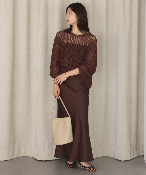 セール】サテンナロースカート（スカート）｜SLOBE IENA