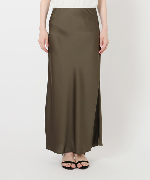 SLOBE IENA（スローブイエナ）の「サテンナロースカート（スカート・レディース・ブラック/カーキ/ブラウン・36/38）」の18枚目の写真