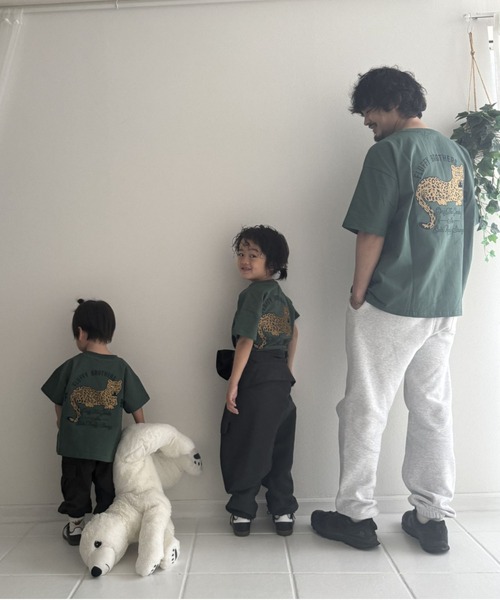 Fluffy BROTHERS(フラッフィーブラザーズ)の「刺繍Tシャツ(Tシャツ/カットソー・キッズ・グリーン/ブラウン・90/100/110/120/80/130/140/150)」の9枚目の写真