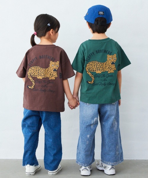 Fluffy BROTHERS(フラッフィーブラザーズ)の「刺繍Tシャツ(Tシャツ/カットソー・キッズ・グリーン/ブラウン・90/100/110/120/80/130/140/150)」の10枚目の写真