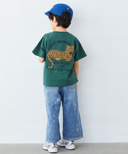 Fluffy BROTHERS(フラッフィーブラザーズ)の「刺繍Tシャツ(Tシャツ/カットソー・キッズ・グリーン/ブラウン・90/100/110/120/80/130/140/150)」の7枚目の写真