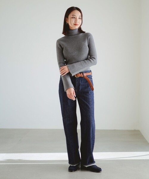 B:MING by BEAMS(ビーミングバイビームス)の「フレア スリーブ ニット(ニット/セーター・レディース・ライトグレー/ブラウン系その他/ブラック・ONE SIZE)」の12枚目の写真