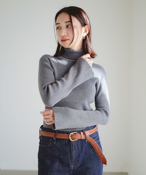 B:MING by BEAMS(ビーミングバイビームス)の「フレア スリーブ ニット(ニット/セーター・レディース・ライトグレー/ブラウン系その他/ブラック・ONE SIZE)」の10枚目の写真