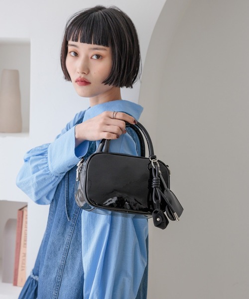 LOWRYS FARM（ローリーズファーム）の「チャームツキミニボストン  592822（ボストンバッグ・レディース・ブラック/ピンク/ブラウン/ドット/アイボリー/ピンク系その他・FREE）」の11枚目の写真