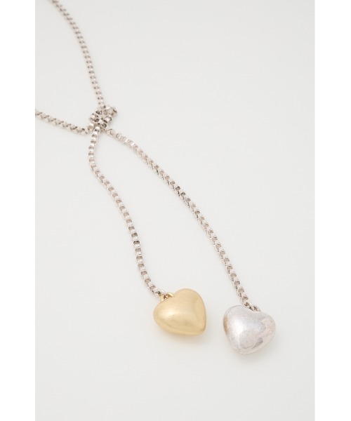 MOUSSY（マウジー）の「DOUBLE HEART ネックレス（ネックレス・レディース・マルチ・FREE）」の5枚目の写真