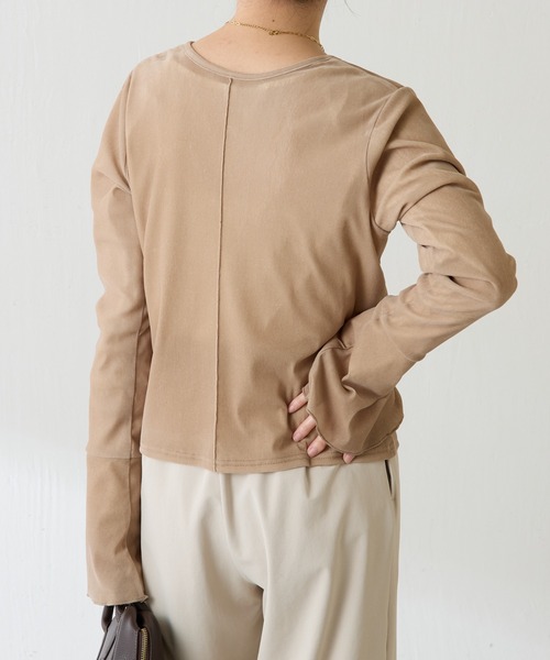 COLLAGE GALLARDAGALANTE（コラージュガリャルダガランテ）の「フロッキー2WAYカーディガン/ZOZO限定（カーディガン/ボレロ・レディース・ブラック/ベージュ・FREE）」の7枚目の写真