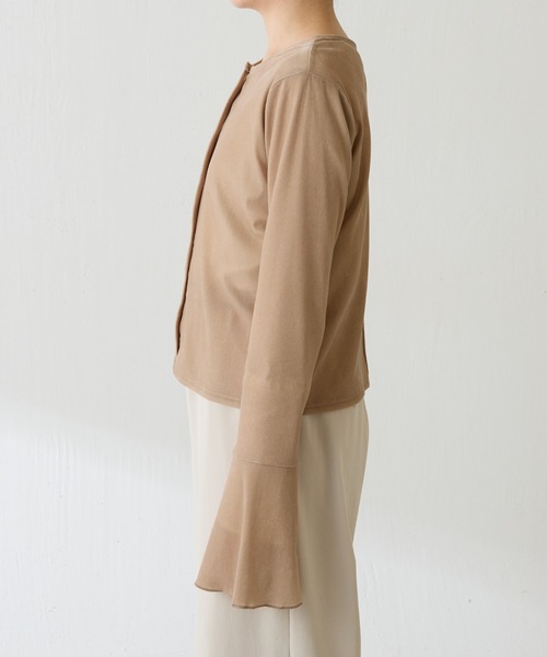 COLLAGE GALLARDAGALANTE（コラージュガリャルダガランテ）の「フロッキー2WAYカーディガン/ZOZO限定（カーディガン/ボレロ・レディース・ブラック/ベージュ・FREE）」の21枚目の写真