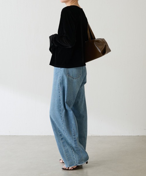 COLLAGE GALLARDAGALANTE（コラージュガリャルダガランテ）の「フロッキー2WAYカーディガン/ZOZO限定（カーディガン/ボレロ・レディース・ブラック/ベージュ・FREE）」の12枚目の写真