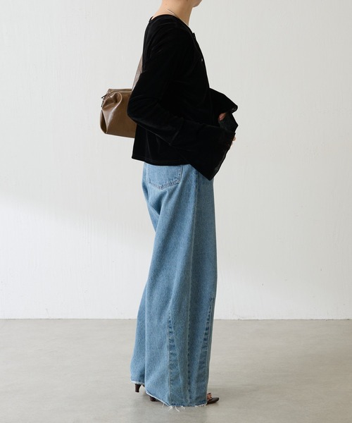 COLLAGE GALLARDAGALANTE（コラージュガリャルダガランテ）の「フロッキー2WAYカーディガン/ZOZO限定（カーディガン/ボレロ・レディース・ブラック/ベージュ・FREE）」の13枚目の写真