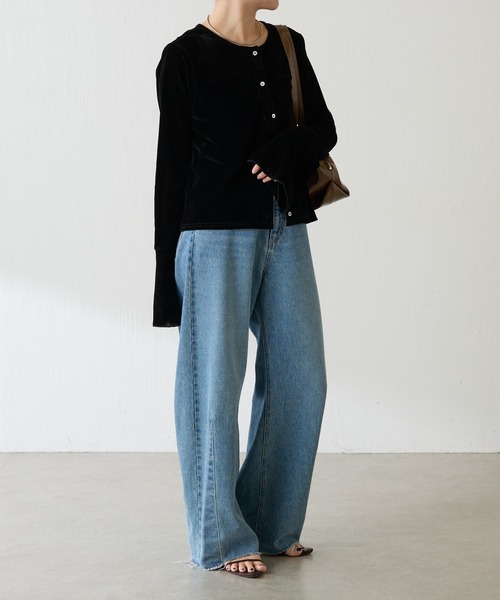 COLLAGE GALLARDAGALANTE（コラージュガリャルダガランテ）の「フロッキー2WAYカーディガン/ZOZO限定（カーディガン/ボレロ・レディース・ブラック/ベージュ・FREE）」の3枚目の写真