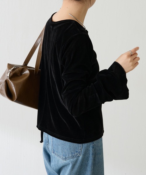 COLLAGE GALLARDAGALANTE（コラージュガリャルダガランテ）の「フロッキー2WAYカーディガン/ZOZO限定（カーディガン/ボレロ・レディース・ブラック/ベージュ・FREE）」の10枚目の写真