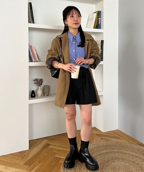 DISCOAT（ディスコート）の「【ユニセックス】コンフォートリブビーニー（ニットキャップ/ビーニー・レディース・ブラック/ブラウン/チャコールグレー・FREE）」の4枚目の写真