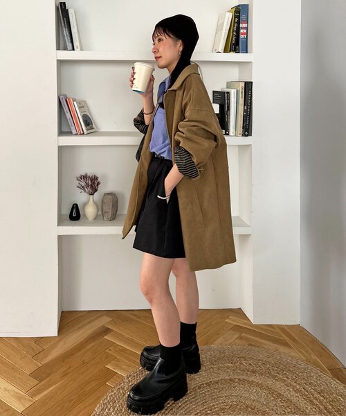 DISCOAT（ディスコート）の「【ユニセックス】コンフォートリブビーニー（ニットキャップ/ビーニー・レディース・ブラック/ブラウン/チャコールグレー・FREE）」の5枚目の写真