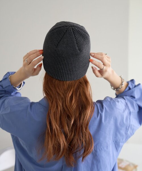 DISCOAT（ディスコート）の「【ユニセックス】コンフォートリブビーニー（ニットキャップ/ビーニー・レディース・ブラック/ブラウン/チャコールグレー・FREE）」の16枚目の写真
