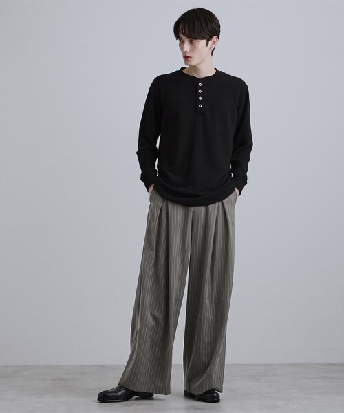 tk.TAKEO KIKUCHI（ティーケータケオキクチ）の「◆ワイドバギースラックス（その他パンツ・メンズ・グレー系その他3/ブラック/ブラウン系その他/ブラック系2/オフホワイト・03/02/01）」の11枚目の写真