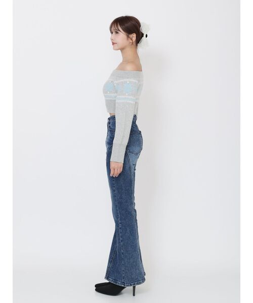 EATME（イートミー）の「ラインフレアデニムパンツ（デニムパンツ・レディース・ブルー/ブラック/ライトブルー・SMALL/MEDIUM）」の9枚目の写真