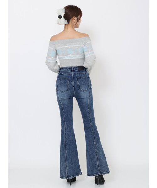 EATME（イートミー）の「ラインフレアデニムパンツ（デニムパンツ・レディース・ブルー/ブラック/ライトブルー・SMALL/MEDIUM）」の10枚目の写真