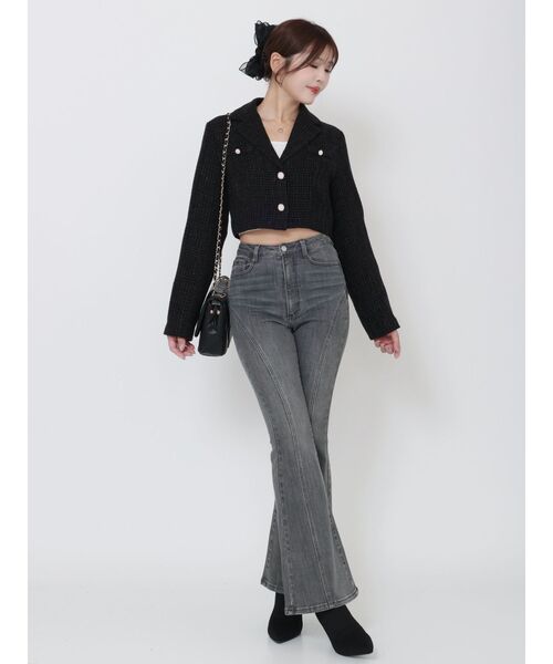 EATME（イートミー）の「ラインフレアデニムパンツ（デニムパンツ・レディース・ブルー/ブラック/ライトブルー・SMALL/MEDIUM）」の16枚目の写真