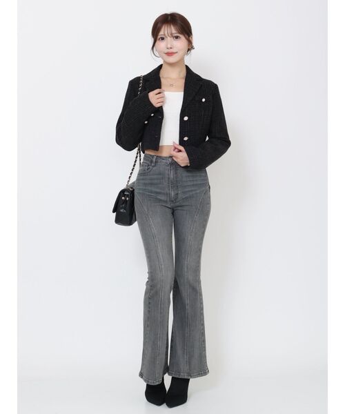 EATME（イートミー）の「ラインフレアデニムパンツ（デニムパンツ・レディース・ブルー/ブラック/ライトブルー・SMALL/MEDIUM）」の17枚目の写真