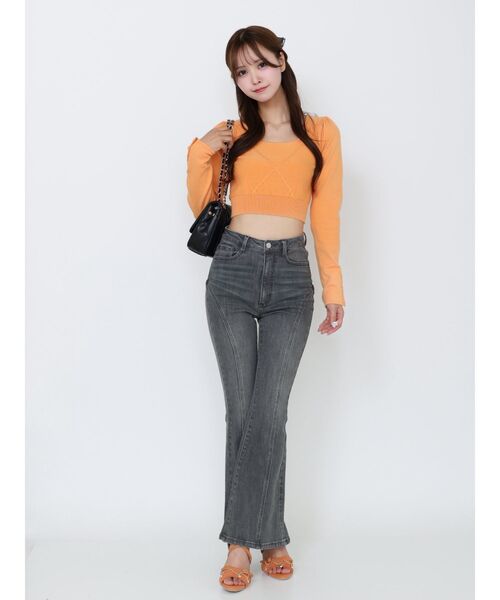 EATME（イートミー）の「ラインフレアデニムパンツ（デニムパンツ・レディース・ブルー/ブラック/ライトブルー・SMALL/MEDIUM）」の18枚目の写真