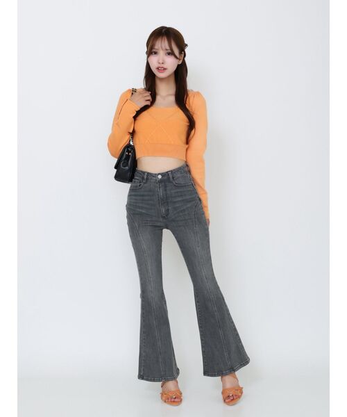 EATME（イートミー）の「ラインフレアデニムパンツ（デニムパンツ・レディース・ブルー/ブラック/ライトブルー・SMALL/MEDIUM）」の19枚目の写真