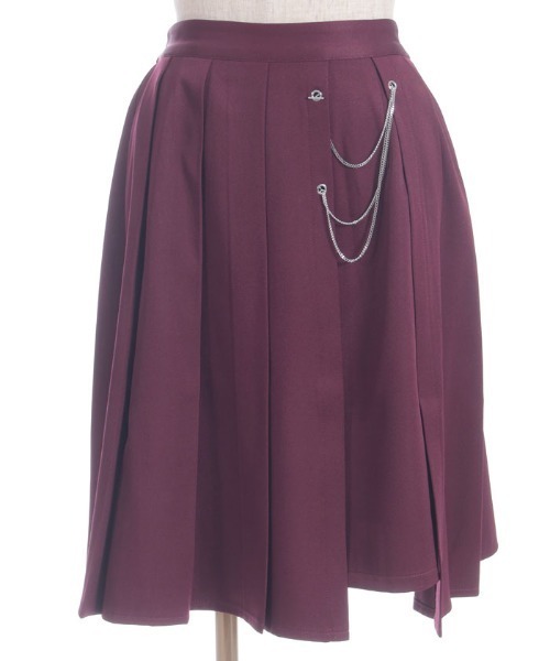 axes femme（アクシーズファム）の「ダブルチェーンプリーツＳＫ（スカート・レディース・ワイン/ブラック/ネイビー・FREE）」の16枚目の写真
