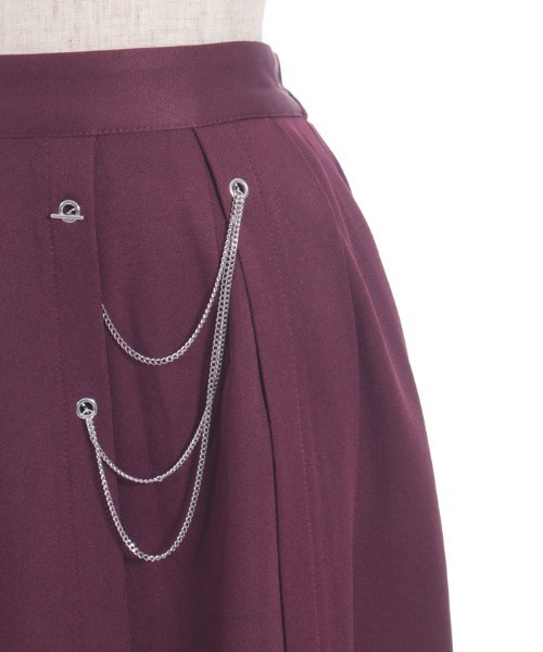 axes femme（アクシーズファム）の「ダブルチェーンプリーツＳＫ（スカート・レディース・ワイン/ブラック/ネイビー・FREE）」の19枚目の写真