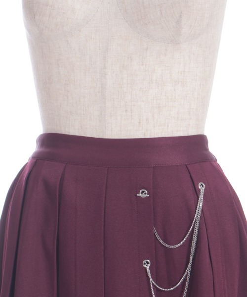 axes femme（アクシーズファム）の「ダブルチェーンプリーツＳＫ（スカート・レディース・ワイン/ブラック/ネイビー・FREE）」の9枚目の写真
