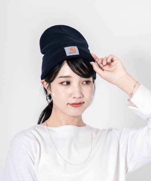 Carhartt(カーハート)の「【CARHARTT/カーハート】ボックスロゴ ビーニー ユニセックス ニット帽 ニットキャップ(ニットキャップ/ビーニー・メンズ・ブラウン/テラコッタ/ホワイト/ネイビー/イエロー/オレンジ/ブラック/ブラウン系その他/グレー/チャコールグレー・FREE)」の8枚目の写真