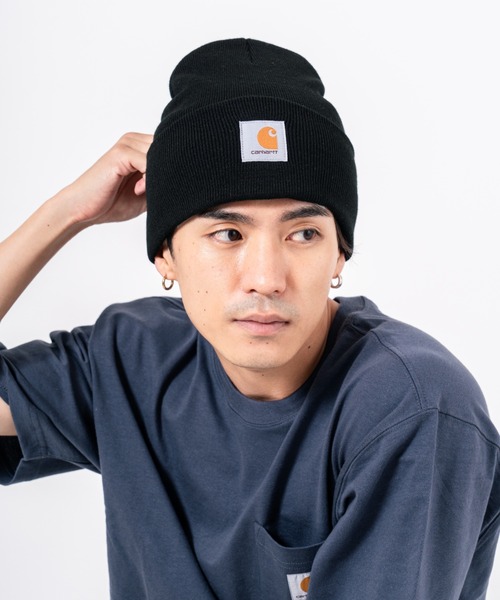 【新品】A.P.C. カーハートコラボニット帽 ユニセックスネイビーアーペーセー 新品】A.P.C. カーハートコラボニット帽 ユニセックスネイビー