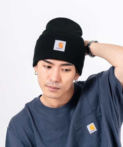 Carhartt(カーハート)の「【CARHARTT/カーハート】ボックスロゴ ビーニー ユニセックス ニット帽 ニットキャップ(ニットキャップ/ビーニー・メンズ・ブラウン/テラコッタ/ホワイト/ネイビー/イエロー/オレンジ/ブラック/ブラウン系その他/グレー/チャコールグレー・FREE)」の16枚目の写真