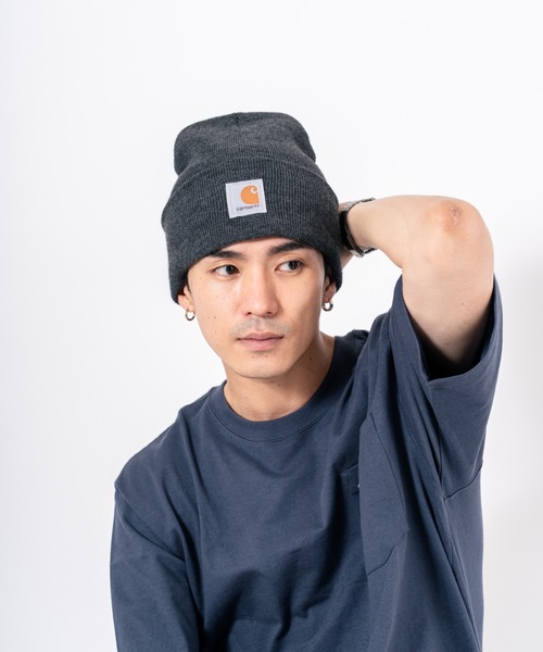 Carhartt(カーハート)の「【CARHARTT/カーハート】ボックスロゴ ビーニー ユニセックス ニット帽 ニットキャップ(ニットキャップ/ビーニー・メンズ・ブラウン/テラコッタ/ホワイト/ネイビー/イエロー/オレンジ/ブラック/ブラウン系その他/グレー/チャコールグレー・FREE)」の13枚目の写真