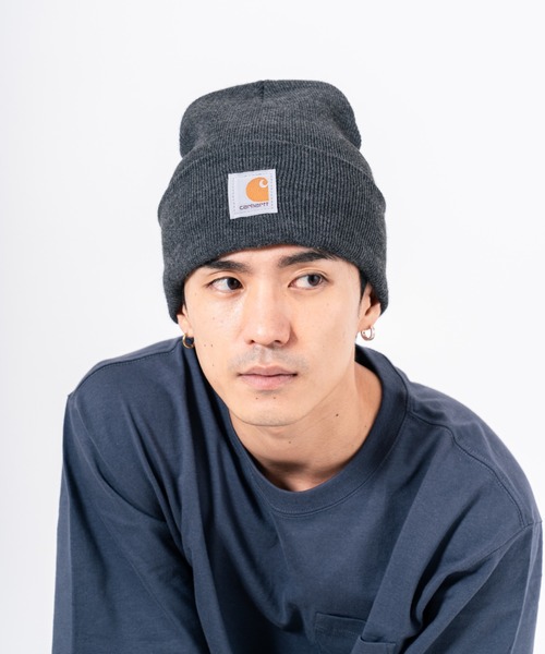 Carhartt(カーハート)の「【CARHARTT/カーハート】ボックスロゴ ビーニー ユニセックス ニット帽 ニットキャップ(ニットキャップ/ビーニー・メンズ・ブラウン/テラコッタ/ホワイト/ネイビー/イエロー/オレンジ/ブラック/ブラウン系その他/グレー/チャコールグレー・FREE)」の14枚目の写真