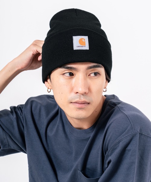 【新品】A.P.C. カーハートコラボニット帽 ユニセックスネイビーアーペーセー 新品】A.P.C. カーハートコラボニット帽 ユニセックスネイビー