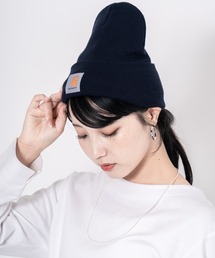Rivel（リヴェル）の「【CARHARTT/カーハート】ボックスロゴ ビーニー ユニセックス ニット帽  ニットキャップ（ニットキャップ/ビーニー）」
