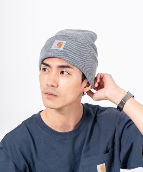Carhartt(カーハート)の「【CARHARTT/カーハート】ボックスロゴ ビーニー ユニセックス ニット帽 ニットキャップ(ニットキャップ/ビーニー・メンズ・ブラウン/テラコッタ/ホワイト/ネイビー/イエロー/オレンジ/ブラック/ブラウン系その他/グレー/チャコールグレー・FREE)」の15枚目の写真
