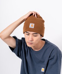 Rivel（リヴェル）の「【CARHARTT/カーハート】ボックスロゴ ビーニー ユニセックス ニット帽  ニットキャップ（ニットキャップ/ビーニー）」