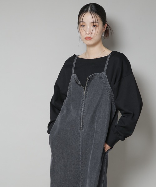 ワイドボートネックスウェットトップス（スウェット）｜NANO