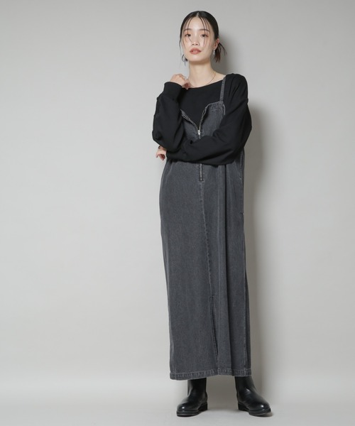 NANO universe(ナノユニバース)の「ワイドボートネックスウェットトップス(スウェット・レディース・ブラック/ベージュ/グレー・FREE)」の7枚目の写真