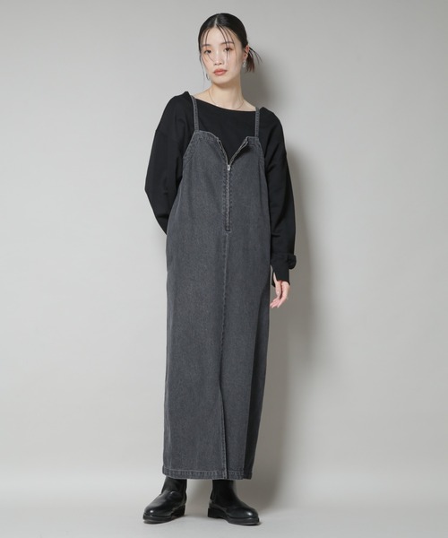 NANO universe(ナノユニバース)の「ワイドボートネックスウェットトップス(スウェット・レディース・ブラック/ベージュ/グレー・FREE)」の8枚目の写真