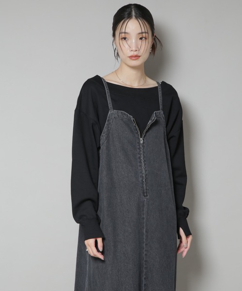 ボートネックスウェット NANO universe｜ワイドボートネックスウェットトップス