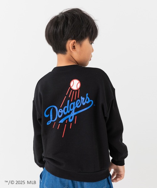 MLB（メジャーリーグベースボール）の「〈MLB〉ワイドシルエット サガラ刺繍ロゴ 裏毛トレーナー（スウェット・キッズ・ブラック/ネイビー/ブラウン/グレー/オートミール・150cm/160cm/90cm/110cm/100cm/120cm/130cm/140cm）」の12枚目の写真