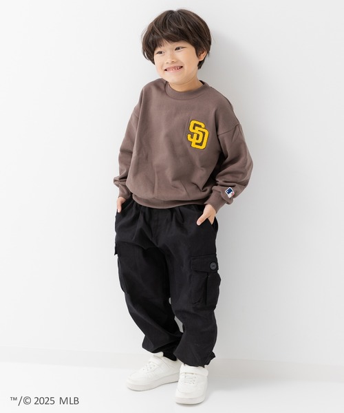 MLB（メジャーリーグベースボール）の「〈MLB〉ワイドシルエット サガラ刺繍ロゴ 裏毛トレーナー（スウェット・キッズ・ブラック/ネイビー/ブラウン/グレー/オートミール・150cm/160cm/90cm/110cm/100cm/120cm/130cm/140cm）」の21枚目の写真
