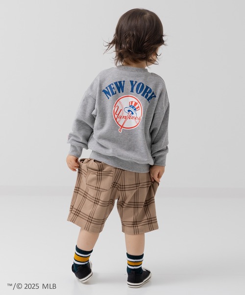 MLB（メジャーリーグベースボール）の「〈MLB〉ワイドシルエット サガラ刺繍ロゴ 裏毛トレーナー（スウェット・キッズ・ブラック/ネイビー/ブラウン/グレー/オートミール・150cm/160cm/90cm/110cm/100cm/120cm/130cm/140cm）」の14枚目の写真